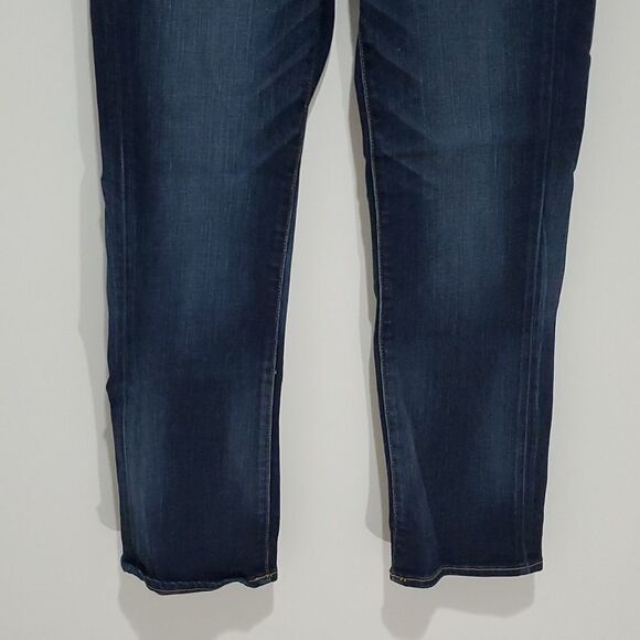 AMERICAN Eagle Dark Wash 29x24 Super Stretch Size 4 Artist Crop Jeans - Picture 2 of 8